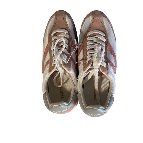 Tretorn pink and white leather sneakers size 7m - Picture 3 of 10